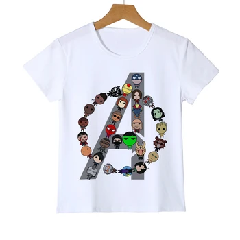 

Funny 3D Printing Cartoon super hero Boy Girl T-Shirt Avengers iron man Kid T shirt suprehero teen short sleeve tee shirt Y8-12