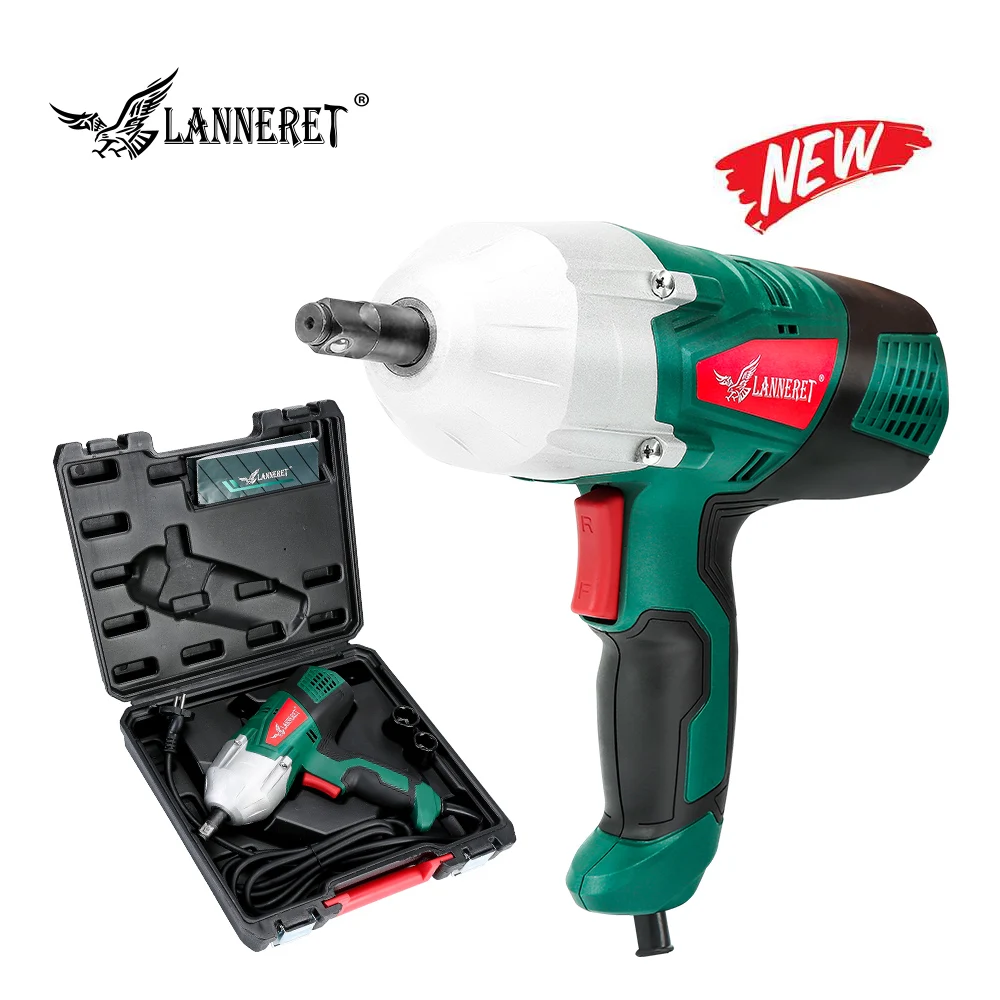 

LANNERET Electric Impact Wrench 300N.m Torque 450W Corded Electric Wrench 1/2-Inch wrench Power Tools