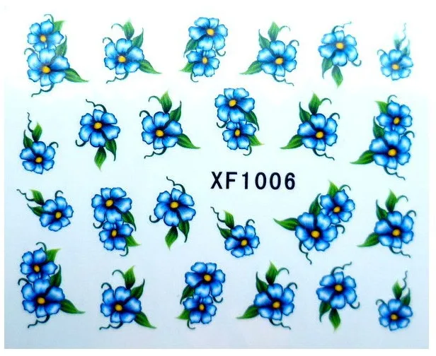 60 Sheets Chic Flower Different Designs DIY Decals Nails Art Water Transfer Printing Stickers For Nails Salon