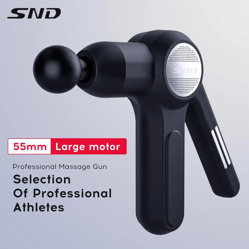 SND Massage Gun Handheld Electric Neck Back Massager for Fitness Pain Soreness Reief with 6 Adjustable Speeds 6 Message Heads