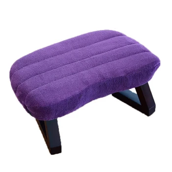 

Creative living room fabric adult shoe changing stool lazy sofa child footrest increased solid wood small stool chair