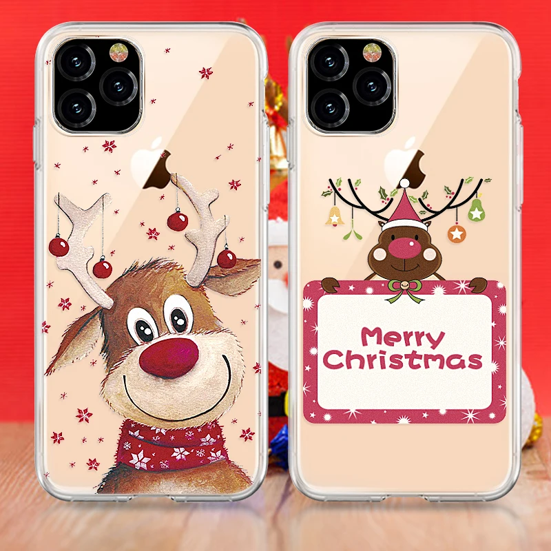 

For iPhone 11 Pro 11Pro Max 2019 Santa Pattern TPU Phone Case For iPhone11 Pro Max High Quality Soft Silicone Anti-knock Cover