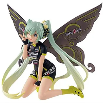 

14cm Hatsune Miku Butterfly Wings Kneeling Position Static Action Figure Japan Anime Girl Sexy Pvc Figurines Colection Toys