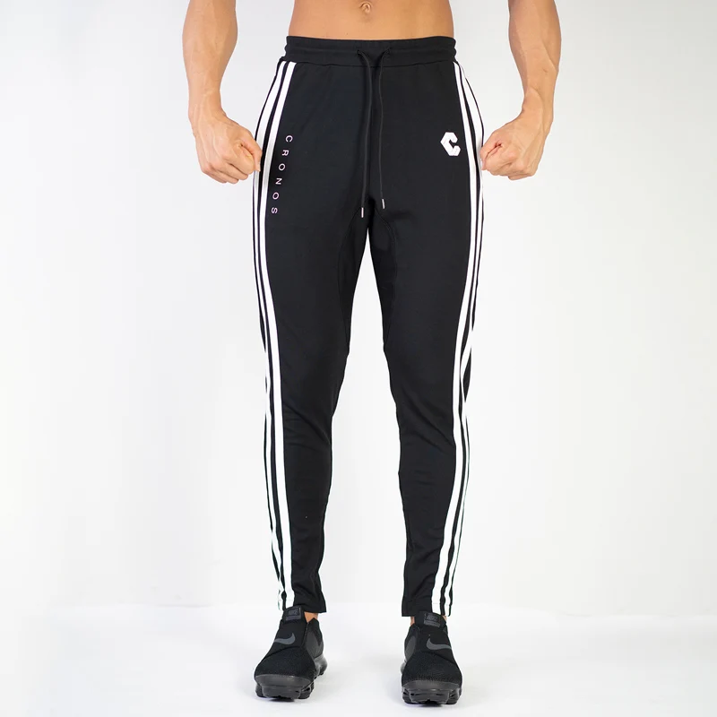 Уличная мужская одежда мужские черные брюки jogger Фитнес Бодибилдинг спортивная мода уличная Тонкий бренд брюки
