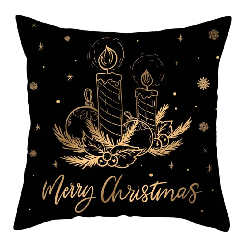 Fuwatacchi Merry Christmas наволочка подарок на Новый год подушки крышка свечи печатное домашнее декоративное покрывало для дивана наволочка красный