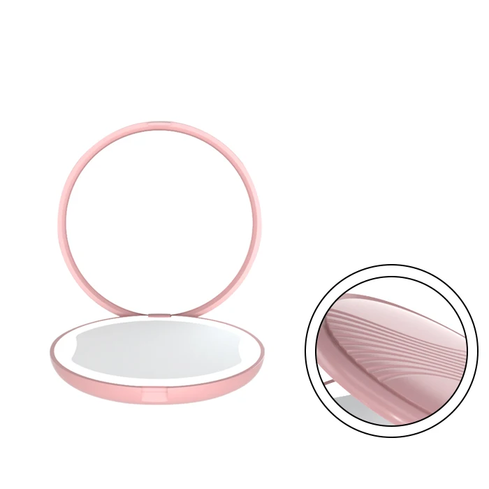 Mini Foldable Round Makeup Mirror with Led Light 5X Magnifying Sensing Battery Pocket Makeup Mirror Light Cosmetic Tool head magnifier jewelry watch phone repair magnifying glasses electronic headband loupe magnification battery operated