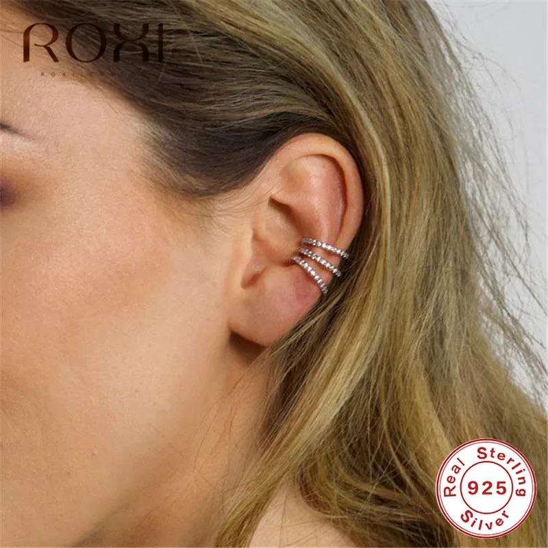 Женские серьги манжеты ROXI корейские из 100% стерлингового серебра 925 пробы с