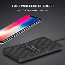 

Fast Charging Wireless Charger 10W 2in1 Non-slip Silicone Mat for iPhone Samsung Car Dashboard Holder Stand Qi Dock Station Pad