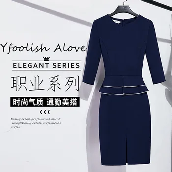 

women's clothing in the long dress in fashionable temperament of cultivate morality show thin sleeve clothes wholesale