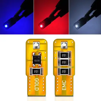

10PCS T5 Led Bulb W2X2.6d 3030 LED Car Board Instrument Panel Lamp Auto Dashboard Warming Indicator Wedge Auto Instrument Bulb