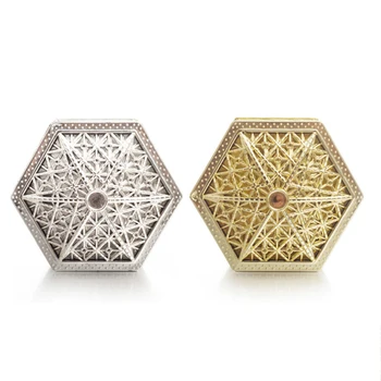 

10pcs Creative Hexagon Hollow Candy Box Gold And Silver Plastic Candy Boxes Wedding Decoration Supplies