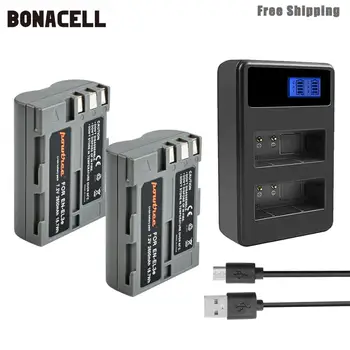 

Bonacell 2600mAh EN-EL3e EN EL3e EL3a ENEL3e Battery+Battery LCD Dual Charger for Nikon D300S D300 D100 D200 D700 D70S D80 L50
