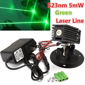 

50mW Linear Green Laser Line Module Line Generator Locator DC3V Laser With Adapter Fan Mount 532nm Laser Tools
