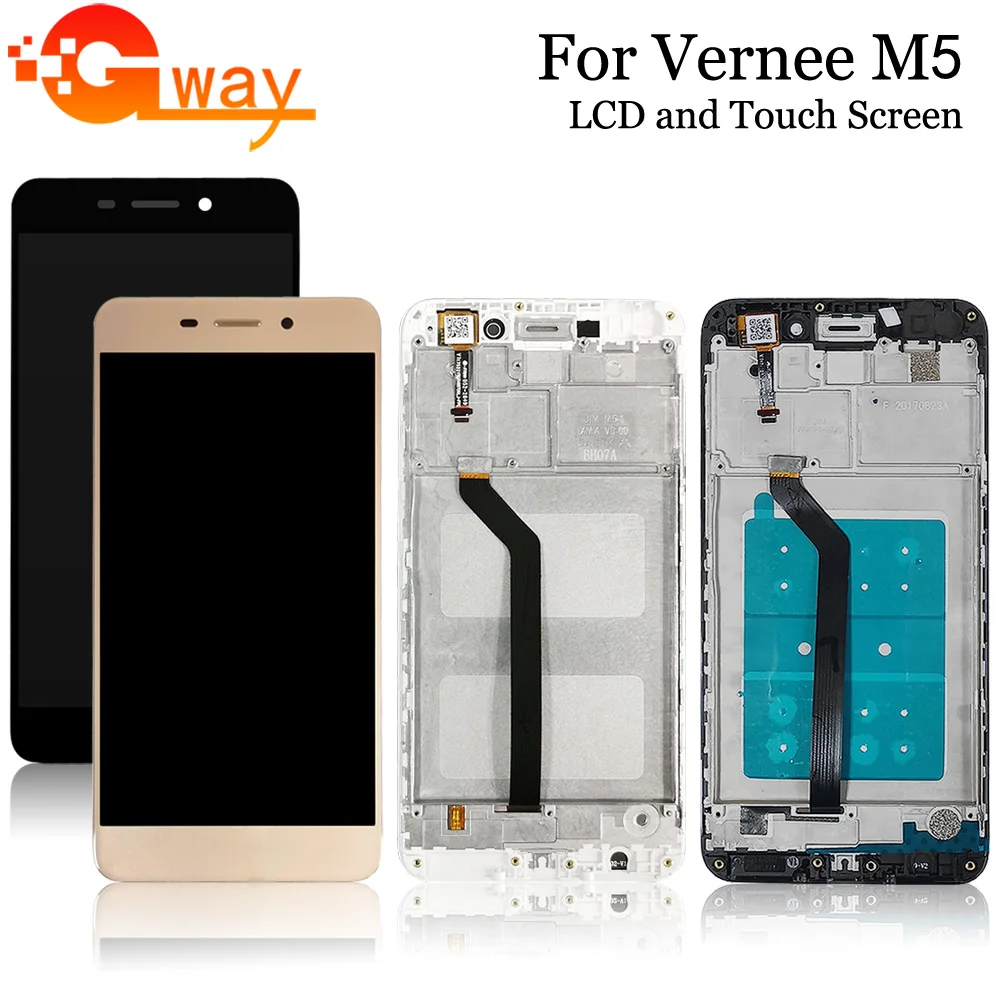 

5.2" For Vernee M5 LCD Display + Touch Panel Screen Digitzer Assembly With Frame Phone Repair Glass +Repair Tools