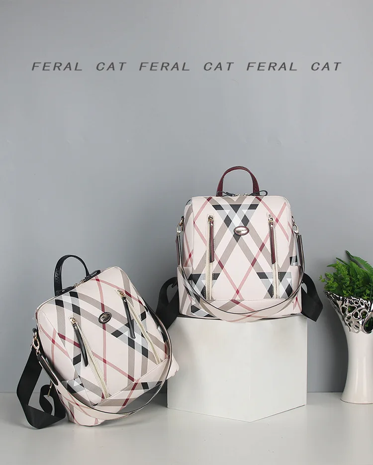FERAL CAT Autumn Korean Bags For Sale Online Black Leather Travel Backpack Ladies Fashion Backpacks Hot9