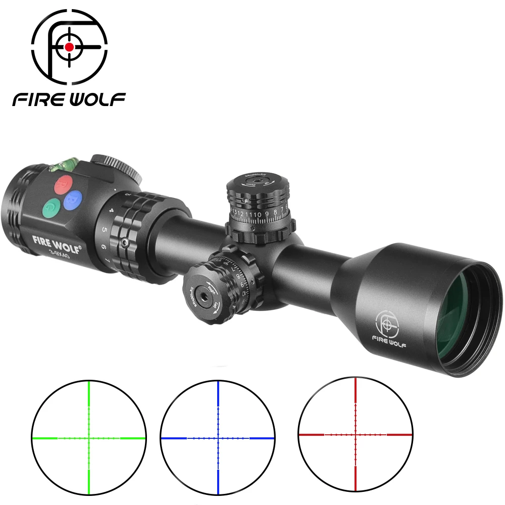 FIREWOLF 3-9X40 тактический прицел оптический RGB Кнопка крест точка зрения с подсветкой Сетка прицел охотничий прицел с пузырьковым уровнем