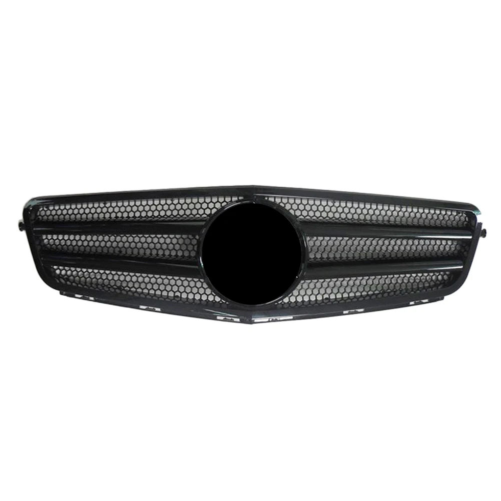 Передняя решетка автомобиля AMG Look верхняя решетка для Mercedes-Benz W204 C-CLASS C63 C250 C300 C200 C350 2007-2012 2013 черный глянец ABS