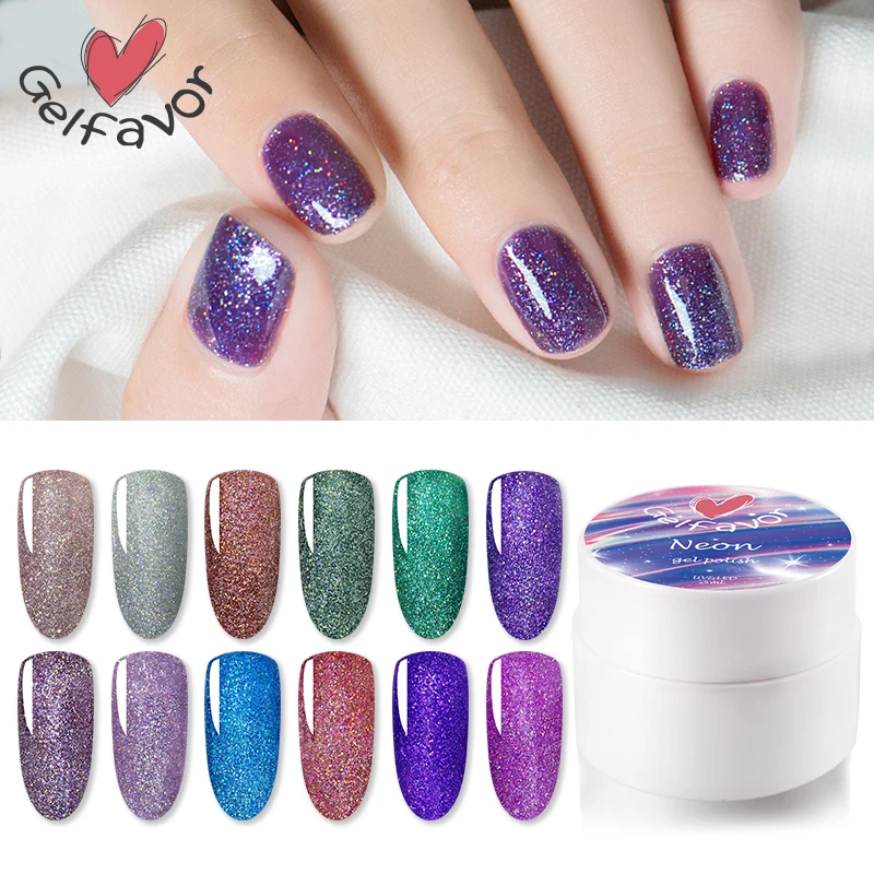 

1pc 5ml Glitter Nail Polish Gel Nail Varnish Hybrid Rainbow Vernis Semi Permanant Nails Art Manicure for Nails Gel Polish TSLM1