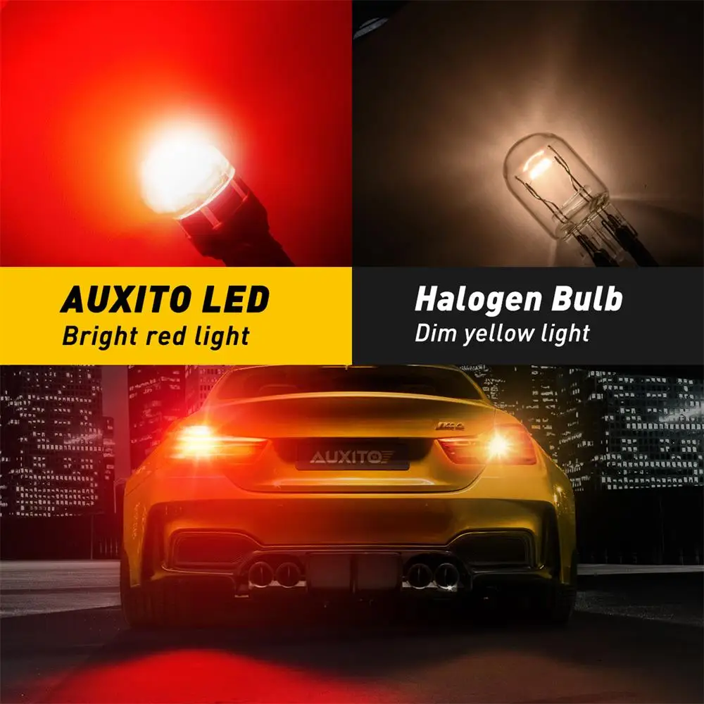 AUXITO LED 7440 7443 , ڵ 긱Ʈ  ü 극ũ   Ʈ, ڵ  , W21W W21/5W T20, 12V, 2 