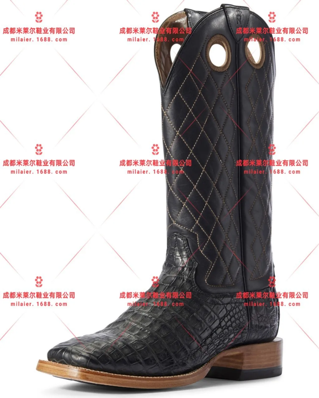 

New Style Europe And America Men's Leather Boot Sleeve Fashion Boots Shock Absorption Biker Boots Semi-high Heeled MEN'S SHOES M