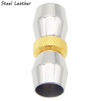 

20pcs/lot custom logo hole:5/6mm Stainless Steel Magnetic Clasp Leather Cord Clasps Magnet Buckle DIY Bracelet Jewelry Making