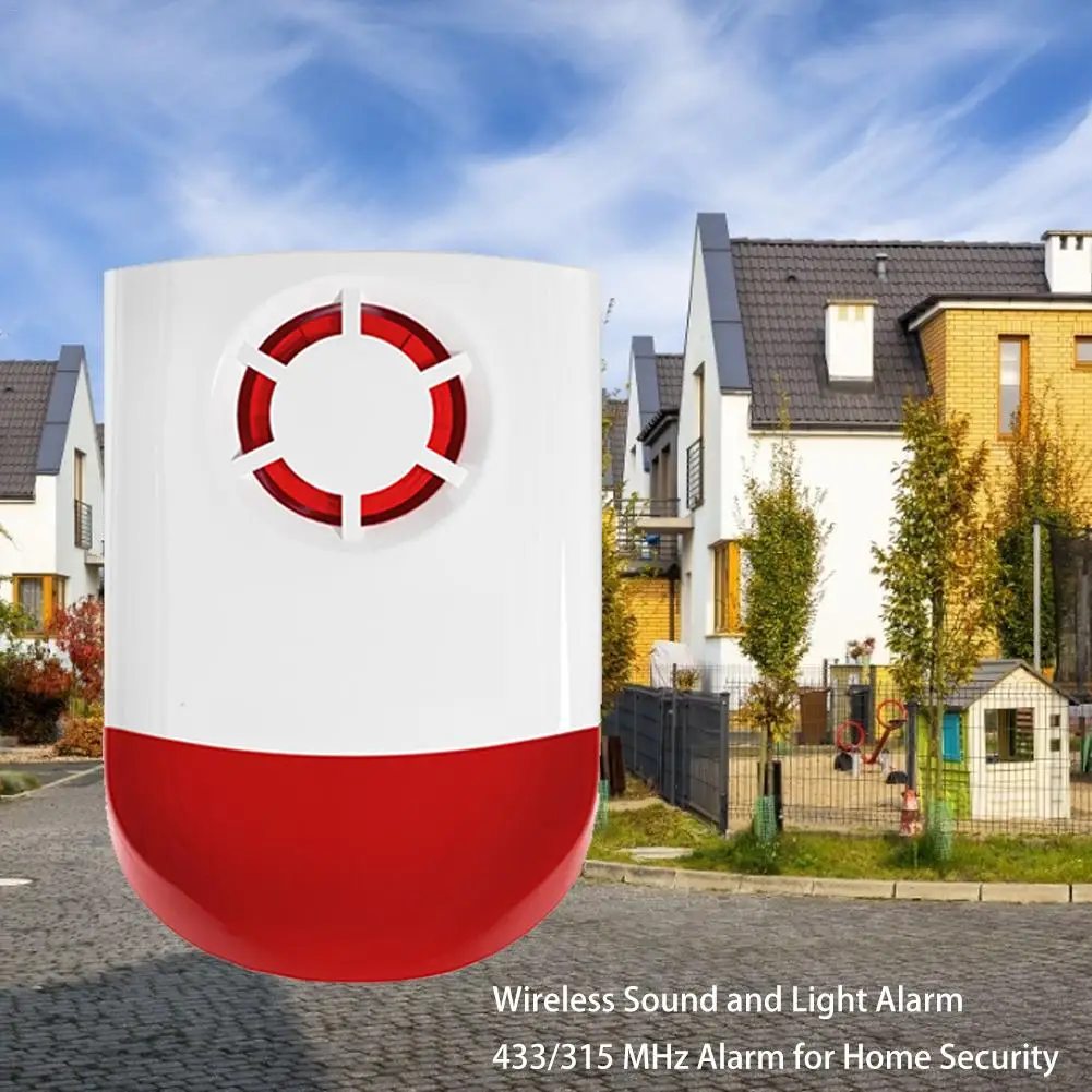 

Wireless Sound Alarm With Light Wifi Flash Alarm 433/315 MHz Alarms Clock for Home Security System