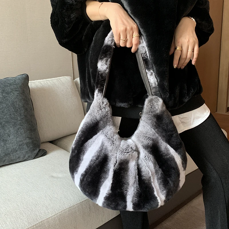 rabbit fur bag