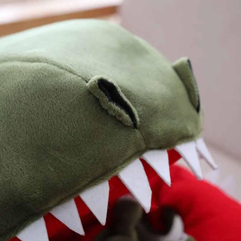 Японская Милая мультяшная шапка с динозаврами, маска для взрослых и детей на Хэллоуин, вечерние аксессуары для косплея, зимняя мягкая плюшевая забавная шапка с животными, реквизит