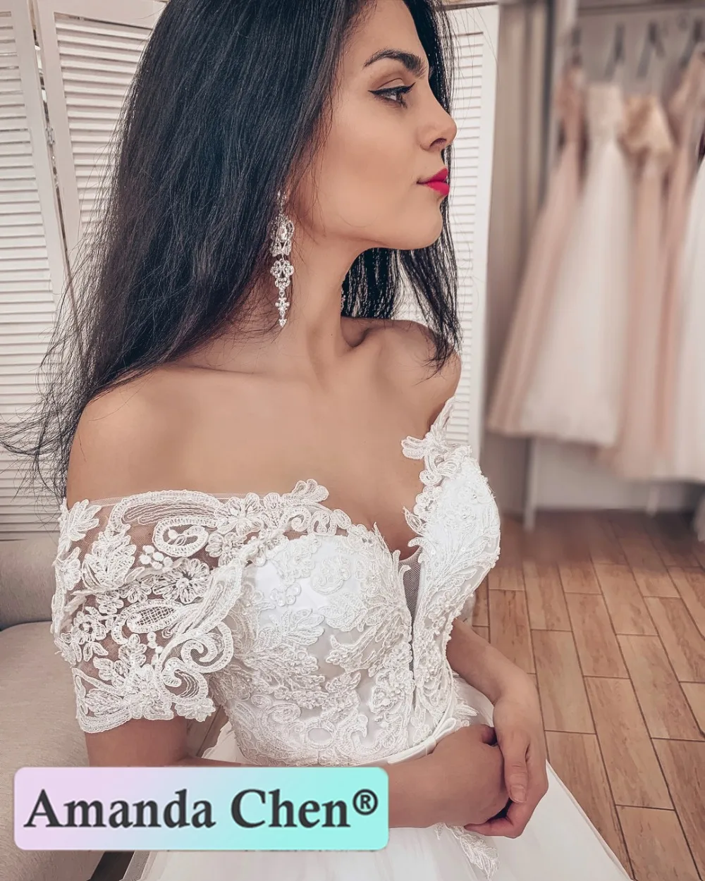 Robe de mariee Кепка с аппликацией из кружева атласный пояс свадебное платье
