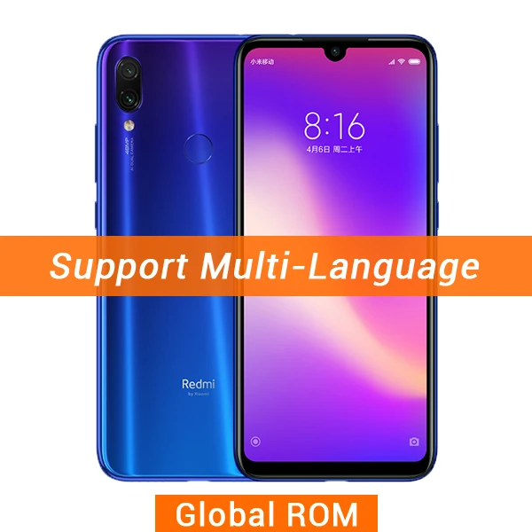 Смартфон Xiaomi Redmi Note 7 Pro, 6 ГБ, 128 Гб ПЗУ, Восьмиядерный процессор Snapdragon 675, 4000 мА/ч, 48 МП, двойная камера, 18 Вт, быстрое зарядное устройство - Цвет: Global ROM Blue