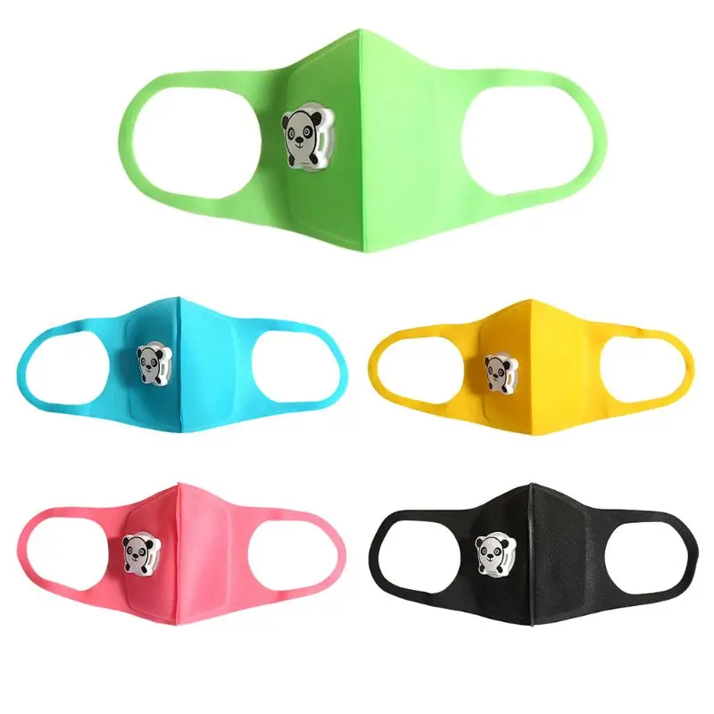 

1Pc/3PcsSummer Boys Girls 3D Reusable Sponge Mouth Mask OutdoorWith Breath Valve