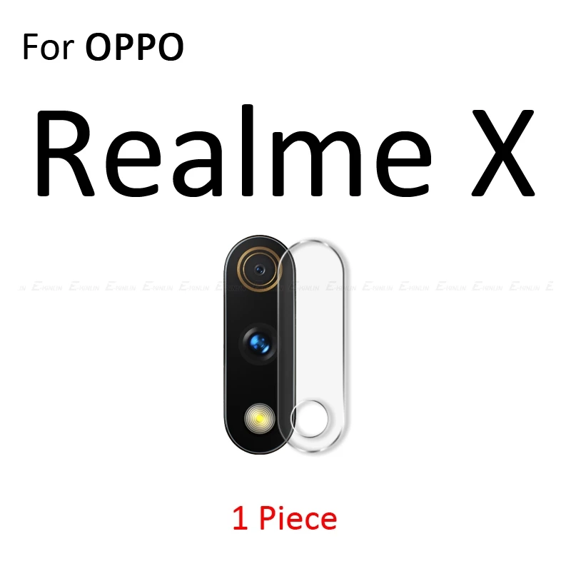 For Realme X Прозрачная задняя крышка для объектива камеры Защитная пленка Закаленное стекло для OPPO Realme 1 2 3i 3 5S 5 Pro C2 Q X Lite X2 XT - Цвет: For Realme X