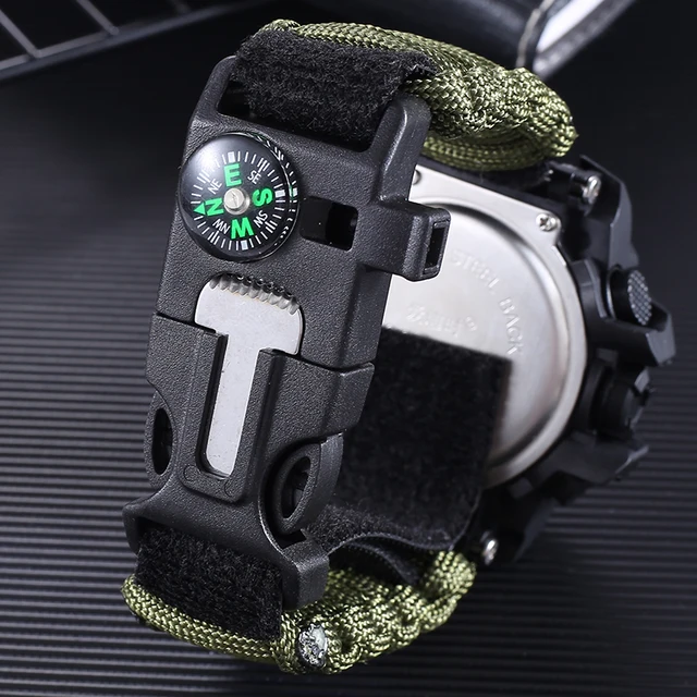 ADDIES Men Sports Watch Compass Multifunctional Waterproof Watch Outdoor Military LED Digital Army Watches relogio masculino 3