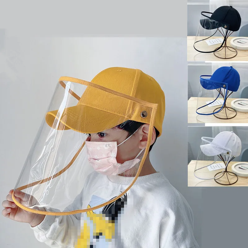 

Anti-saliva Dustproof Face Cover Mask Baseball Cap Children Protective Hat Eye Protection Anti-fog Windproof Hat Face Cover Cap