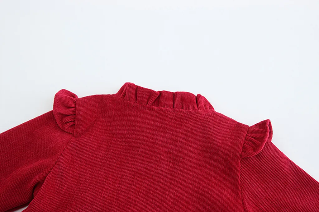 Платье для маленьких девочек vestido Infantil Menina فساتين اطفال осеннее модное платье с длинным рукавом, сплошной оборкой платье принцессы+ сумочка, Комплект одежды
