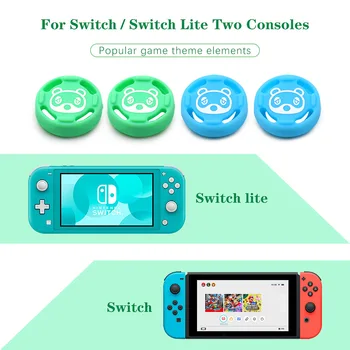 

Cute Animal Crossing Humb Gripd Hollow out Design Rocker Caps JoyCon Joystick Cover Shell For Nintendo Switch Accessories