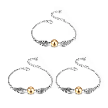 

HP Jewelry Copper Golden Snitch Bracelet For Women Children Classic Retro Potter Accessory Bracelets Bangles Wholesale