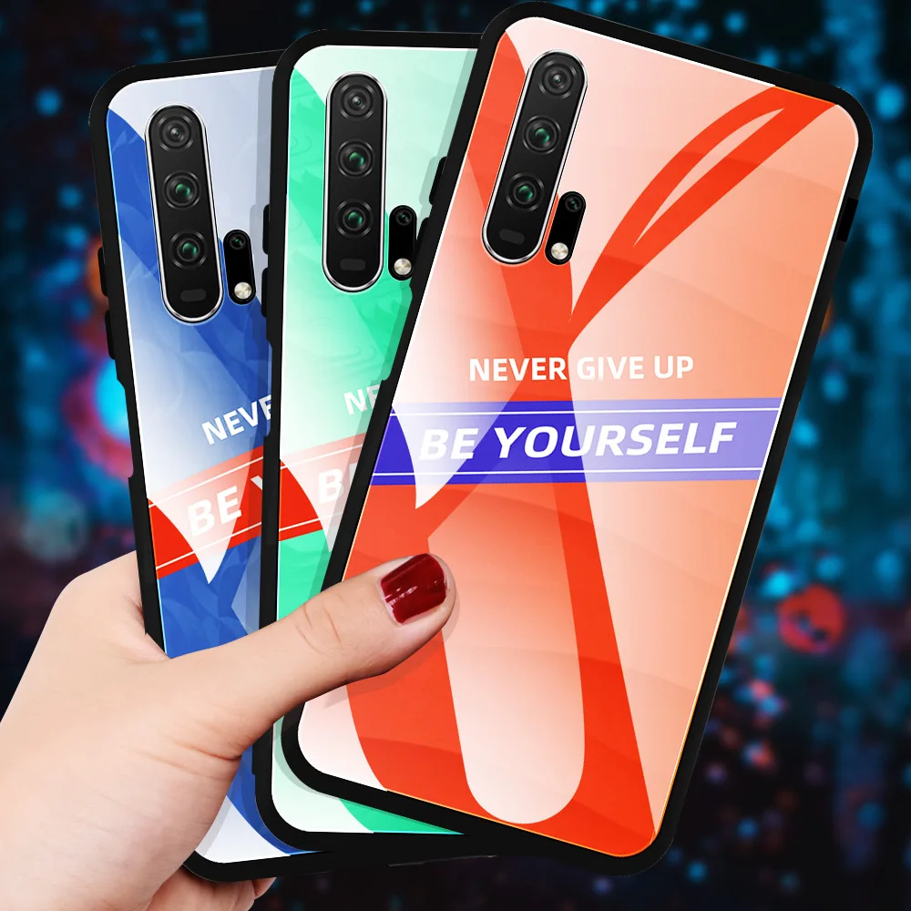 Для huawei Honor 9X 9X PRO HONOR 20 HONOR 20 PRO HONOR 10 LITE P smart никогда не откажитесь от слова вдохновленного закаленного стекла