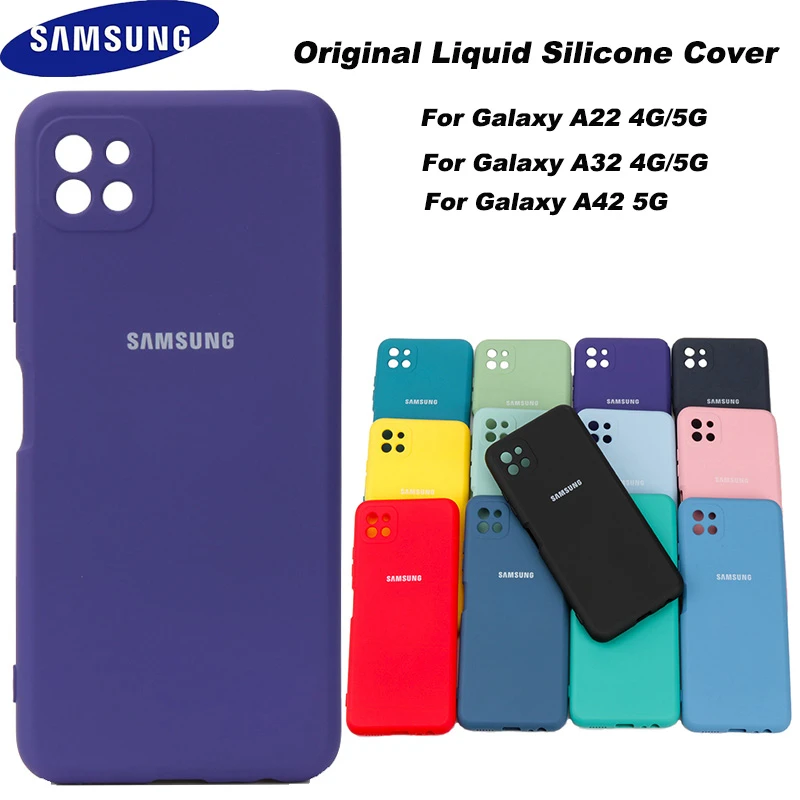 Samsung Galaxy A22 A32 Case Soft-Touch Back Protective Shell Silky Silicone A 22 A 32 5G 4G A42 Mobile Phones Cover personalised flip phone case