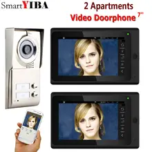 SmartYIBA " 2 единицы дома квартиры видео телефон двери запись Wi-Fi здания ИК дверной звонок комплект HD wifi безопасности домофонный дверной Звонок