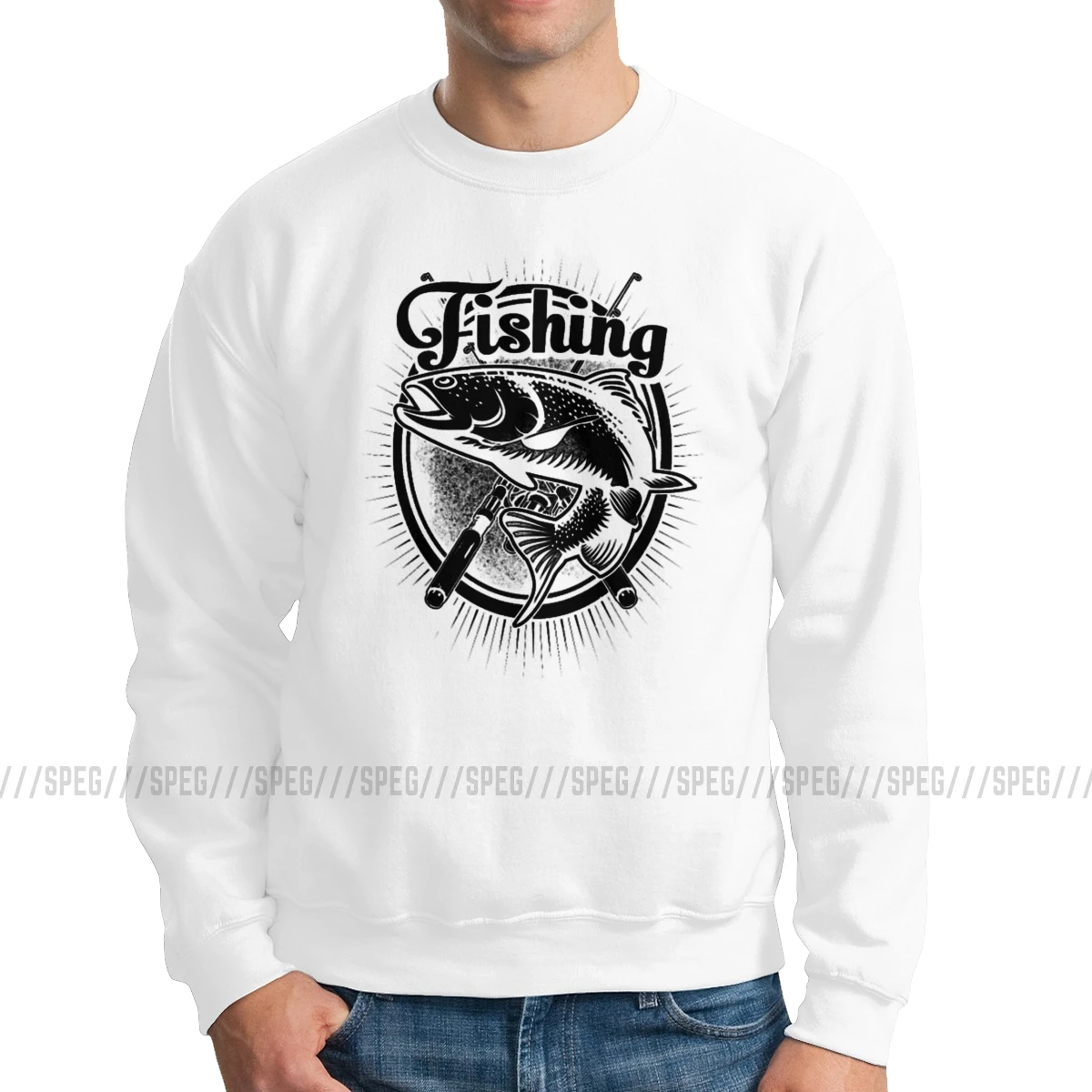 Мужские толстовки с надписью «Fishing Just One More Cast I Promise», пуловеры в стиле хип-хоп, хлопок, худи, подарок для мужчин - Цвет: Белый