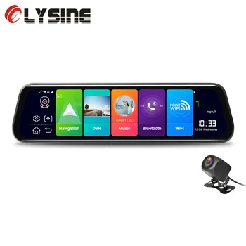 

Android 4G GPS Wifi ADAS 10" Stream Media Mirror DVR Dash Cam Video Registrar Recorder Registrator Camera For Car 24H Monitor