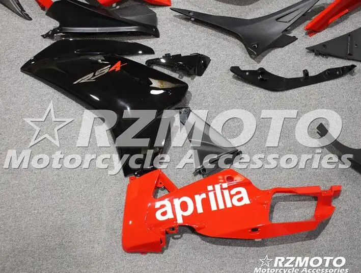 Мотоцикл впрыска ABS Полный обтекатели комплект подходит для Aprilia RS4 50 125 2012 2013 12 13 14 15 тела набор черный оранжевый