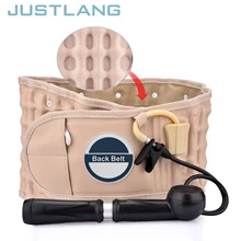 

Justlang Lumbar Decompression Waist Belt Disc Herniation Correct Spinal Air Traction Support Back Pain Relief Massage Brace
