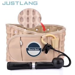 Justlang Lumbar Decompression Waist Belt Disc Herniation Correct Spinal Air Traction Support Back Pain Relief Massage Brace