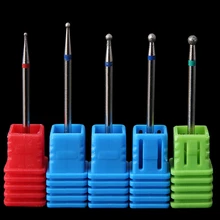 Алмазное сверло для ногтей шаровая фреза для Eletric маникюрная машина для полировки роторных заусенцев аксессуар для удаления кутикул инструменты