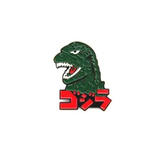 Животное брошь с динозавром мультфильм Gojira динозавр капля масло отворот булавка