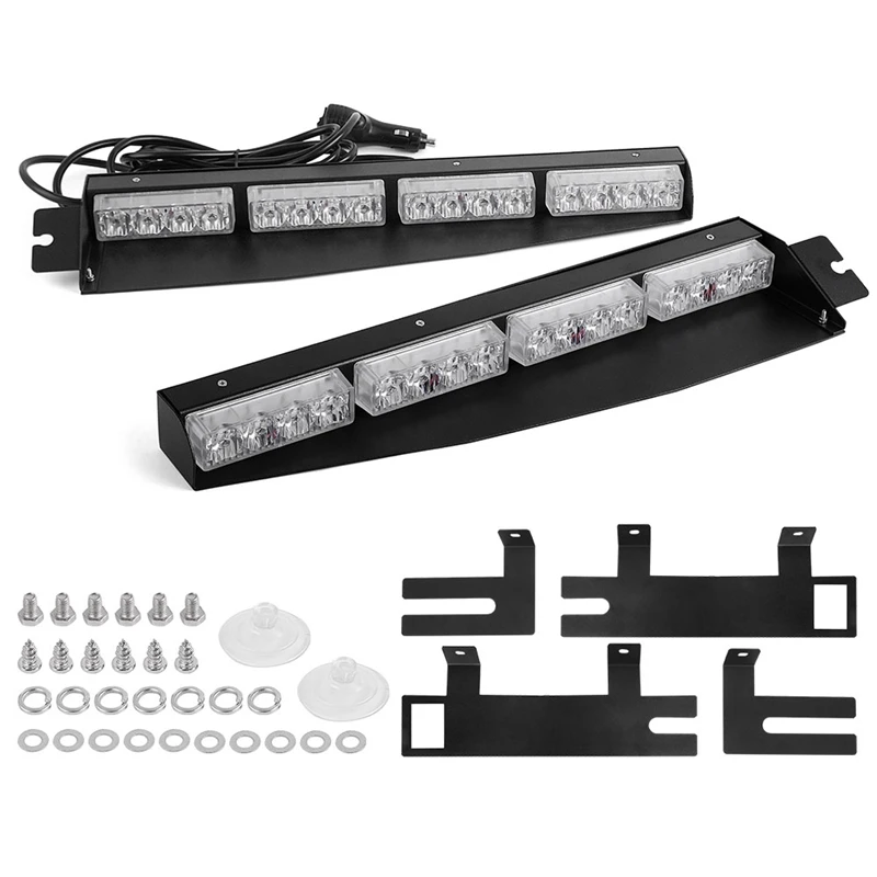 Красный и белый) 32LED козырек светильник s 15 флэш-моделей аварийный стробоскоп светильник s лобовое стекло раздельный монтаж светильник бар