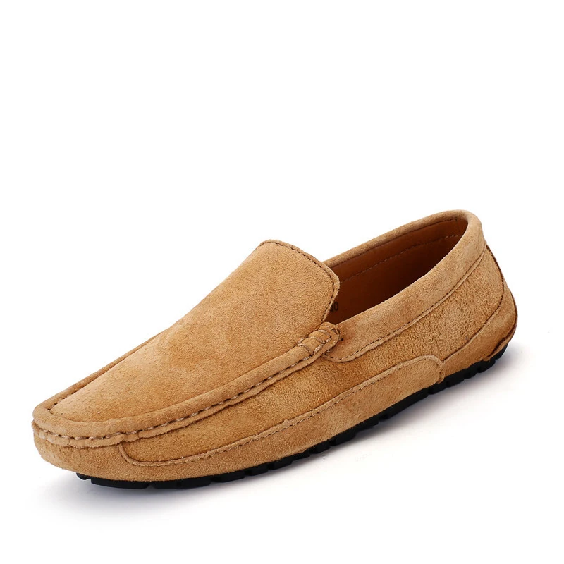 

Simple Design Men Casual Slip-on Loafers Size 38-44 Man Suede Leather Moccasins Driving Shoes
