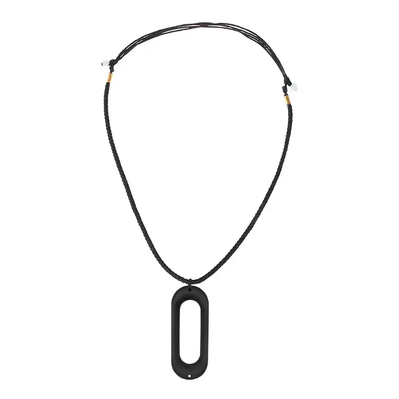 

Double Holes Silicone Case with DIY Necklace Lanyard Decoration for xiaomi Mi Band 4/3 Pendant Protective Cover Accessories
